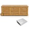 Natural Acacia Wood Storage Box with Waterproof Fabric Cover and 48 Gallon